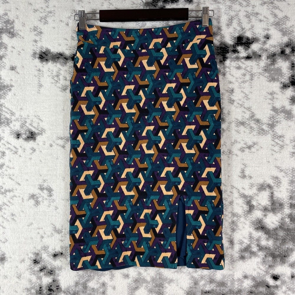 Maeve Pencil Skirt Womens Size Extra Small‎ Geometric Office Career Comfort